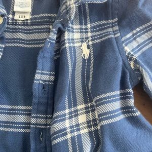 Girls Polo Ralph Lauren Blue-White Plaid Dress. Size 24 M